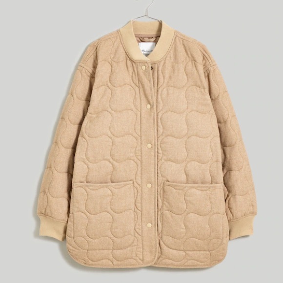 NWT Madewell Quilted Oversized Bomber Jacket - Picture 1 of 7